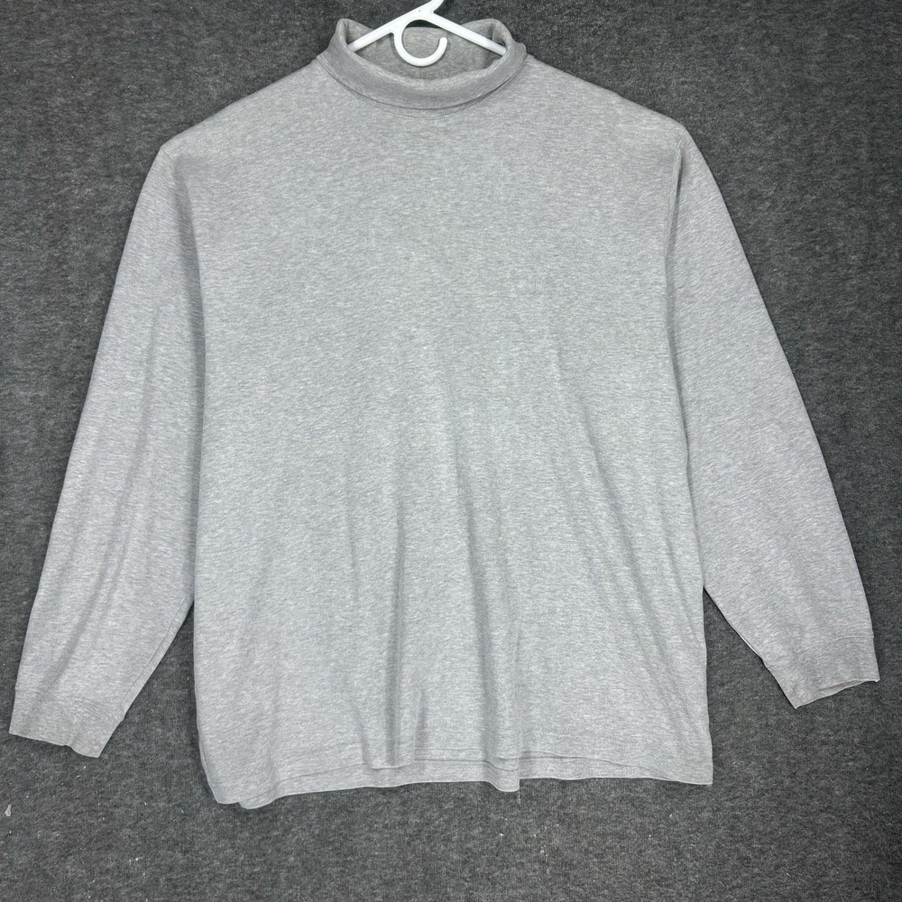 VTG Brooks Brothers Shirt Mens XL Gray 90s Turtleneck Long Sleeve Preppy
